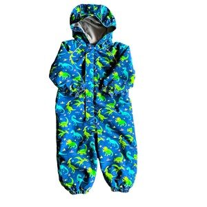 Jan & Jul Size 1 Toddler Snowsuit Fall Winter with Dinosaurs Warm